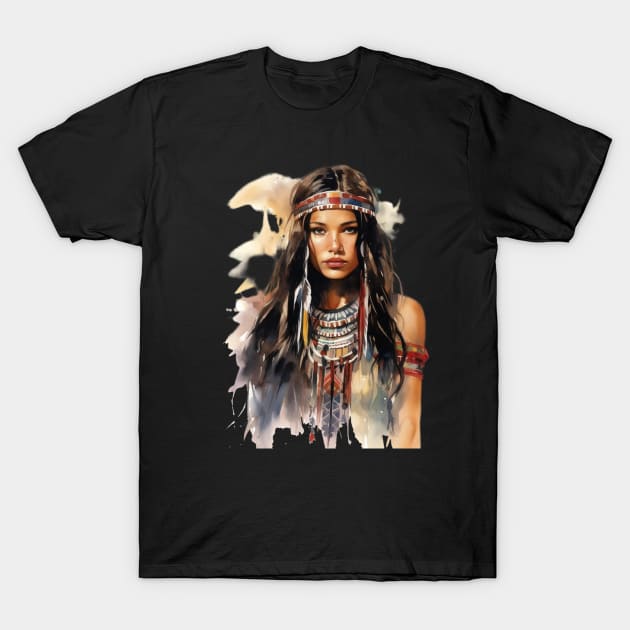 Native American Woman Heritage Indigenous Pride Native American T-Shirt by smartrocket